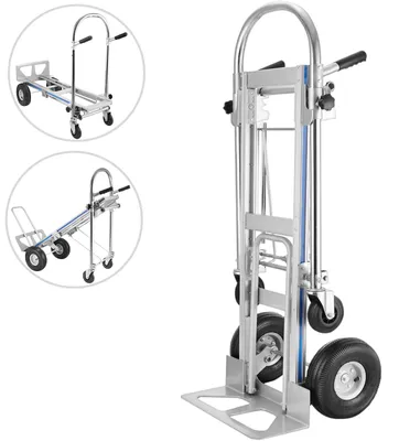 Productafbeelding van Steekwagen Aluminium 3-in-1 - 350 Kg Maximaal Gewicht - Lichtgewicht Transportwagen
