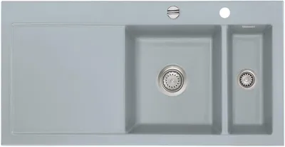 Produktbild von Flächenbündige Spüle MERA 100 F Titan Becken rechts - Excenterbedienung
