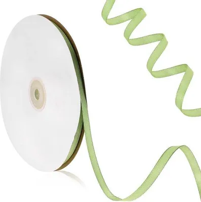 Immagine prodotto di Nastro da regalo in plastica, 91 x 6 mm, verde, realizzato a mano, decorazione per matrimoni