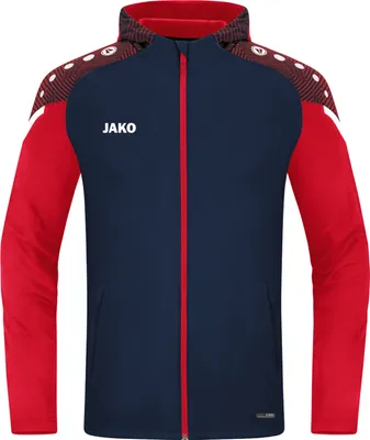 Produktbild von JAKO Unisex Kapuzenjacke Performance, Farbe:marine/rot, Größe:M