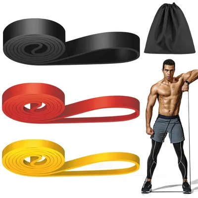 Image de Ensemble de 4 bandes de résistance pour l'entraînement musculaire
