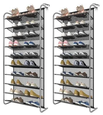 Produktbild von Schuhregal über der Tür 10-stufig verstellbar 2 Stück