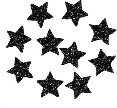 Produktbild von Mini Glitterstern Schwarz 2,5 cm 96 Stk Deko Weihnachten, 96 Stück