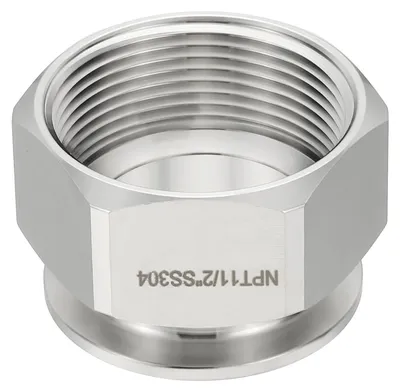 TC Tri Clamp Adapter 1,5" auf NPT 1-1/2" IG, 304 Edelstahl, 50,5 mm