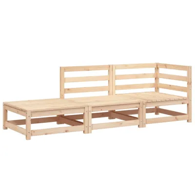 Zdjęcie produktu dla vidaXL Sofa ogrodowa z podnóżkiem 2-osobowa z litego drewna sosnowego