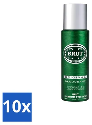 Productafbeelding van 10 x Brut Original Deodorant Spray - 200 ml - Voordeelverpakking - 10 stuks