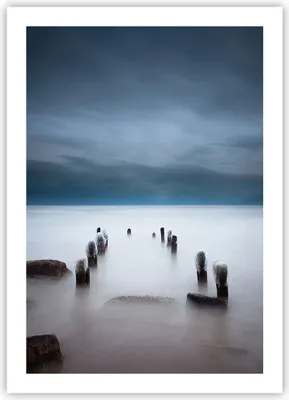 Produktbild von Poster - Poster ohne Rahmen - Wellenbrecher Nebel Nacht - 50x70 cm - Wand Bild - Wanddeko - Wandbilder - Kunstposter - Wandposter - Bilder - Kunstdruck - Wanddekoration - Wandbild - P2XPA50x70-4416