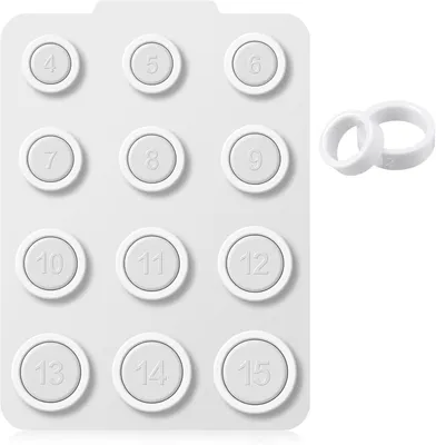 Productafbeelding van Ringmeter, vingermaatmeter, kunststof, set van 4, voor sieraden