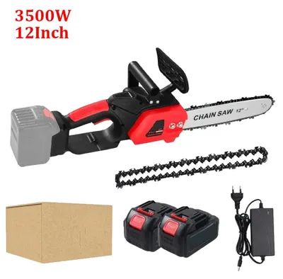 Obrázok produktu pre Elektrická reťazová píla - akumulátorová motorová píla - 3500 W bezkomutátorový motor - 30 cm pílový reťaz - 20000 otáčok za minútu - 2 batérie - konektor pre európsku zásuvku