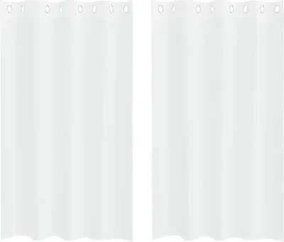 Produktbild von vidaXL Voile-Vorhang 2 stk. Weiß 175 x 140 cm Polyester
