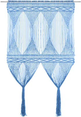 Produktbild von Makramee Vorhang Blau 140x240 cm Baumwolle