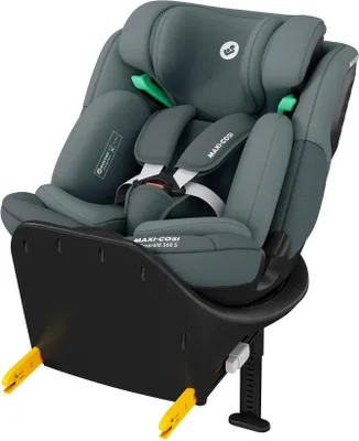 A studio shot of a car seat.
