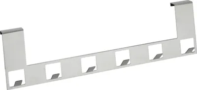 Produktbild von WENKO Tür Garderobe Kleider Jacke Mantel Haken Edelstahl Leiste 6 Haken Anzio