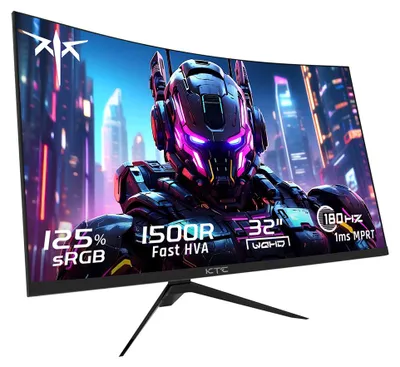Produktbild von KTC H32S17 32 Zoll Curved Gaming Monitor QHD 180Hz 1ms HDR10 HVA FreeSync 1500R DP HDMI