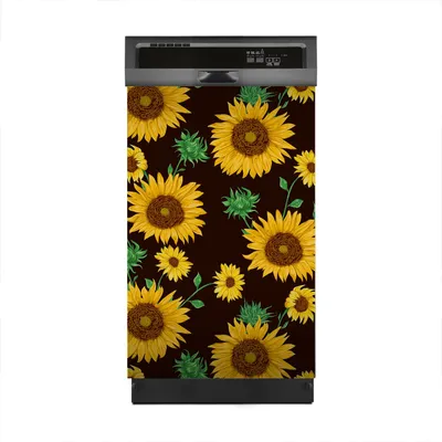 Produktbild von Magnete Dekorative 45x70 cm Küche Magnetmatte Spülmaschine - Blüten Knospen und Blatt