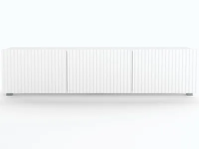 Produktbild von GrainGold TV-Schrank Kioto - RTV-Schrank, RTV-Tisch, Lowboard, Wohnwand Modern - TV-Schrank Weiß