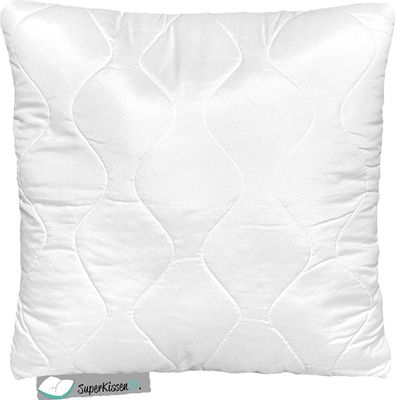 Kopfkissen aus Mikrofaser 50x50 cm mit Polyester Kissenfüllung - waschbares Innenkissen geeignet für Allergiker - Couchkissen, Sofakissen, Dekokissen - Medical Sleep Weiß