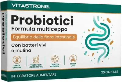 Produktbild von Vitastrong Probiotika – Multi-Stamm-Formel für Verdauungsgesundheit & Darmbalance – 30 Kapseln