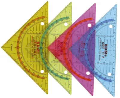 Immagine prodotto di 15x KUM® 208.19.29 Triangolo geometrico 16 cm 4 fori, assortiti
