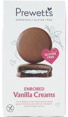 Produktbild von Prewetts Enrobed Vanilla Creams 192g – Vanillecreme in zarter Schokolade