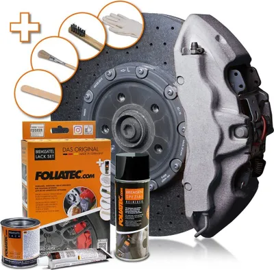 Produktbild von FOLIATEC 2172 Bremssattellack Farbe Spray Set Silber Metallic 400ml 125ml 50ml