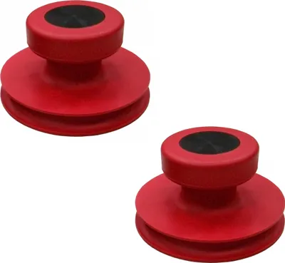 Produktbild von 2 x Vollgummi Saugheber ROT Glassauger Gummisauger für Spiegel Fliesen Ø 85 mm