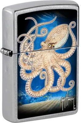 Zdjęcie produktu dla Zapalniczka Zippo Guy Harvey Octopus licencjonowana zapalniczka sztormowa z motywem o?miornicy