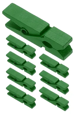Produktbild von Mini-Wäscheklammern aus Holz, 50 Stück, grün, 3,5 cm