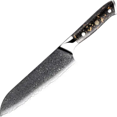 Produktbild von Damast Küchenmesser WA-35140 - Santoku für Profis KP35140