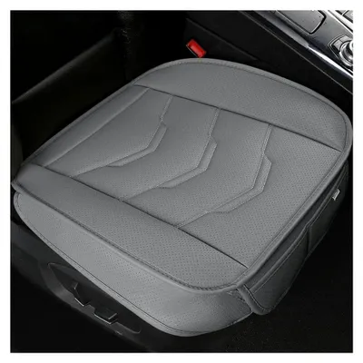 Produktbild von 2er-Set Autositzbezüge für Vordersitze, Polstermattenfüllung, atmungsaktive Bambuskohle, Kunstlederbezug für SUV und Autos, 54,5 x 53,2 cm (Grau, 2er-Set, Universal)