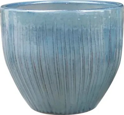 Produktbild von Pflanztopf FloraSelf Ton glasiert Ø 44,5 cm H 38 cm blau