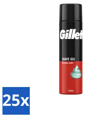 Imagen del producto de 25 unidades de gel de afeitar Gillette Fusion5 Ultra Sensitive para pieles sensibles, 200 ml - Paquete económico