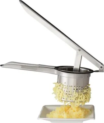 Produktbild von Kartoffel- und Spätzlepresse, Edelstahl, Kartoffelstampfer, Kartoffelpresse, Silber