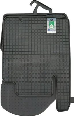 Zdjęcie produktu dla do BMW serii 5 (E60) od 06/2003-02/2010 Pasujące dywaniki gumowe PETEX 4-częściowe czarne dywaniki na każdą pogodę Gumowe dywaniki podłogowe