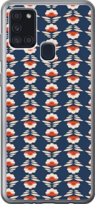 Produktbild von MuchoWow® Handyhülle Schutzhülle Hülle für Telefoonhoesje Samsung Galaxy A21s Muster - Abstrakt - Blumen Silikon Softcase Handy Hülle - Hartschale