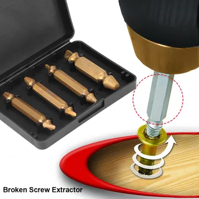 Produktbild von 4 stücke Doppel Seite Gebrochen Schraube Remover Bit Bolzen Extractor Entfernen Werkzeug