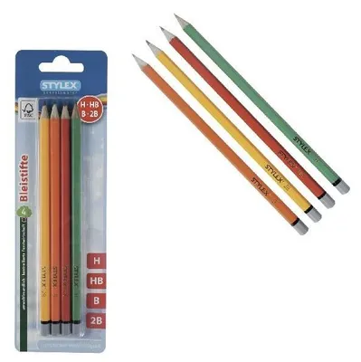Produktbild von Stylex 26015, Multi, Grün, Orange, Rot, Gelb, Hexagonal, Schule, Sichtverpackung, 4 Stück(e)