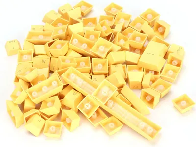 Obrázek produktu pro PBT klávesnice Ergonomický design Odolný proti oleji Barevné 108 kláves Video Game Keycap pro mechanickou klávesnici Žlutá