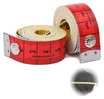 Schneidermaßband 2er-Pack, 180 cm, weich, doppelseitig, mit Knopf