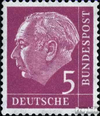 Produktbild von Briefmarken BRD (BR.Deutschland) 1954 Mi 179x w R mit Zählnummer glatte Gummierung postfrisch Heuss