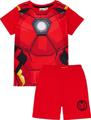 Image de Iron Man - Pyjama avec short pour garçon NS7335 (122) (Rouge)