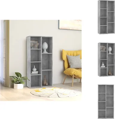 Obrázek produktu pro vidaXL Regál betonový šedý 50x25x106 cm materiál na bázi dřeva - Regály a knihovny