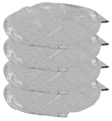 Imagen del producto de 4 fundas para neumáticos, impermeables, de película de aluminio, con protección anti-UV, para proteger los neumáticos de automóviles, camionetas, SUV y vehículos recreativos (para neumáticos de 23-25 pulgadas)