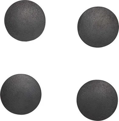 Produktbild von MAUL Magnet MAULsolid rund 4 Stück 0,8 kg Kunststoff Ferrit bruchsicher Ø 3.2 x 0.96 cm schwarz
