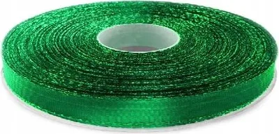 Obrázek produktu pro METALLIC RIBBON dekorační stuha na roli GREEN Christmas 6mm x 22m