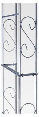 Produktbild von Rosenbogen Gustav Rund verzinkt Zink 12 mm Vollmetall Breite 140 cm Höhe 235 cm Tiefe 40 cm, 5-teilig