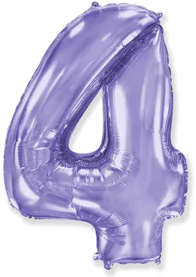 Obrázek produktu pro Fóliový balónek číslice 4 - fialový - lila - 102 cm