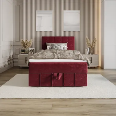 A bedroom scene featuring a bed.