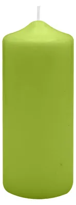 Produktbild von Spitzkopf Stumpen Kerzen Limonegrün 12 x Ø 8 cm, 6 Stück