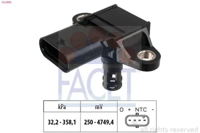 Produktbild von FACET 10.3400 Ladedrucksensor für BMW 5 Touring (F11) 1 Schrägheck (F20) 3 Touring (F31) 5 Limousine (F10) 3 Limousine (F30, F80)